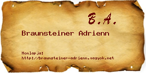 Braunsteiner Adrienn névjegykártya